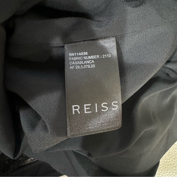 Reiss Casablanca Black Mini Cocktail Lace Dress Size 4 Sheath Dress - Picture 15 of 16
